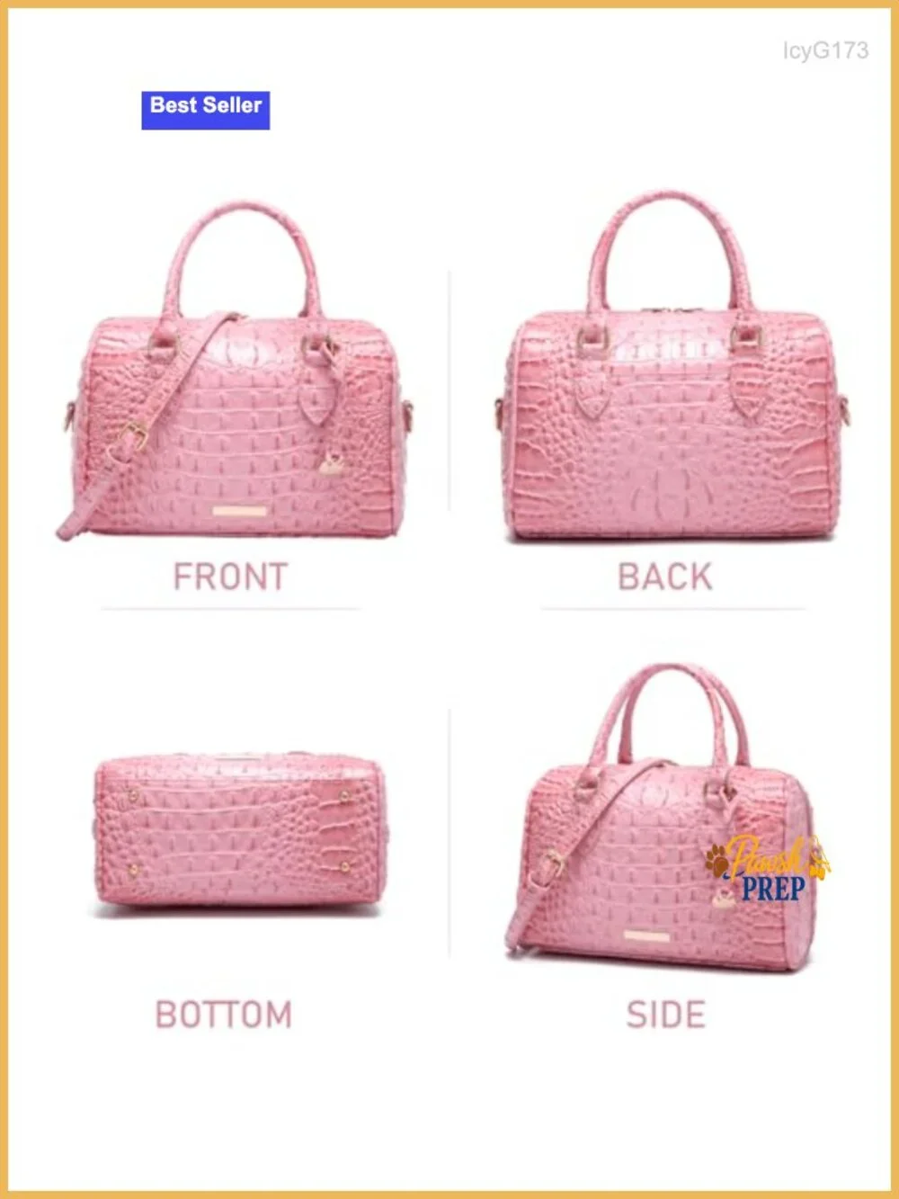 Vegan Leather Crocodile Tote Satchel Women Top Handle Shoulder Bag